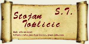 Stojan Topličić vizit kartica